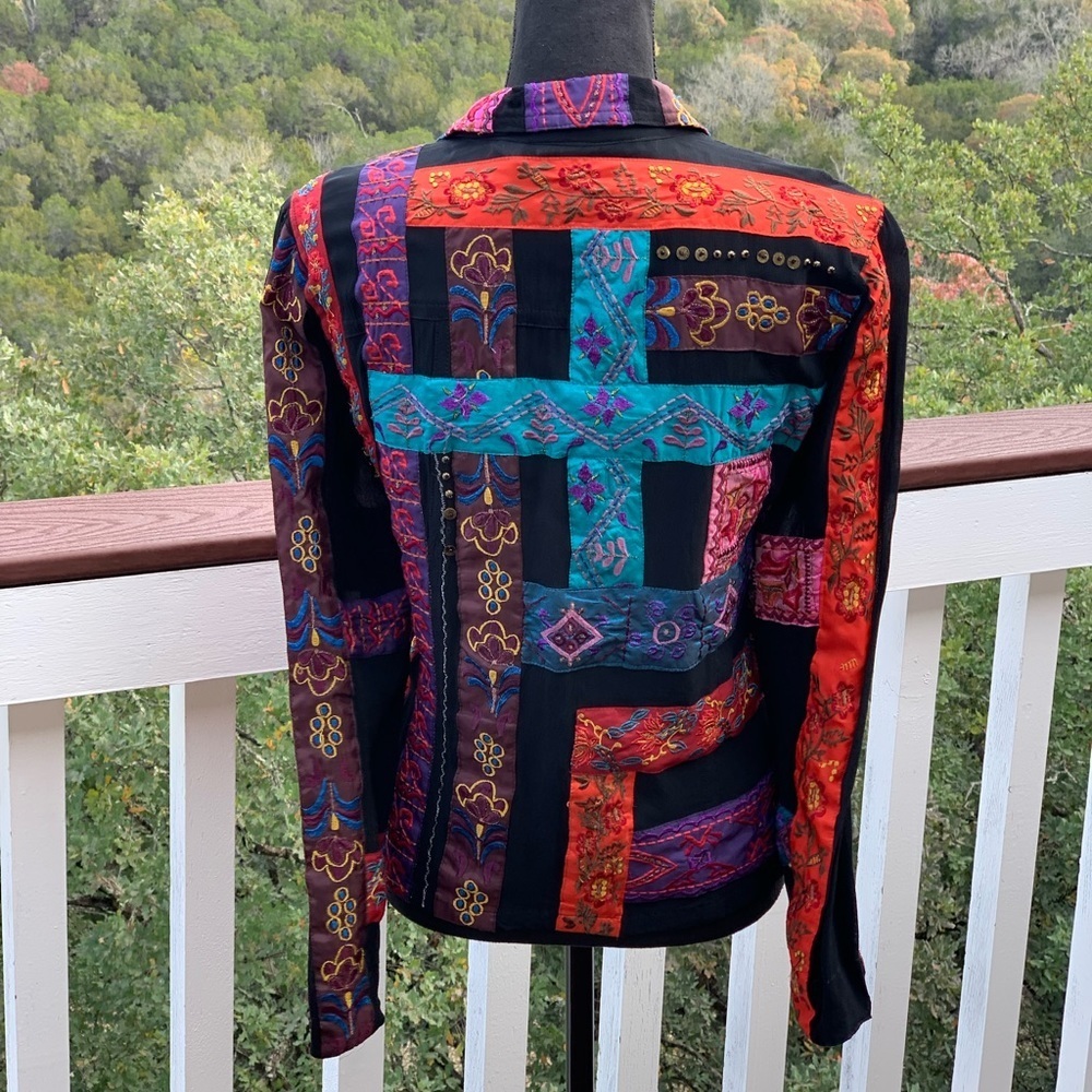 Chico’s 90’s Embroidery Patchwork Jacket‎ - image 2